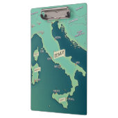 Klassieke kaart van Italië Klembord (Links)