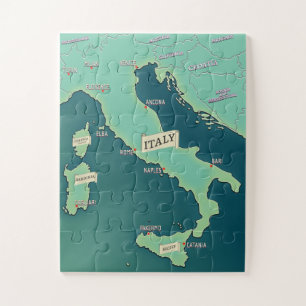 Klassieke kaart van Italië Legpuzzel