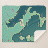 Klassieke kaart van Italië Sherpa Deken (Voorkant (horizontaal))