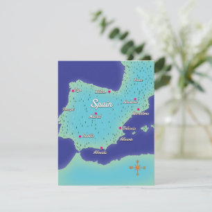 Klassieke kaart van Spanje