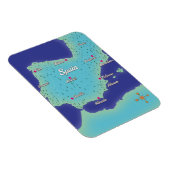 Klassieke kaart van Spanje Magneet (Rechterzijde)