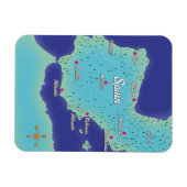 Klassieke kaart van Spanje Magneet (Horizontaal)