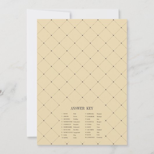 Klassieke Kaart van Word Scramble van het Vrijgez (Achterkant)