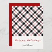 Klassieke Kaart voor kerstmis Prettige feestdagen (Voorkant / Achterkant)