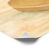 Klassieke Kaas Pizza Aquarel Perfect Poster (Hoek)