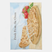 Klassieke Kaas Pizza Aquarel Theedoek (Verticaal)