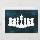 Klassieke kaasstukken van Chess Blue Nebula Birthd Kaart (Achterkant)