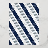 Klassieke Kabeljauw-bruiloft opslaan Datum Folie Uitnodiging (Achterkant)