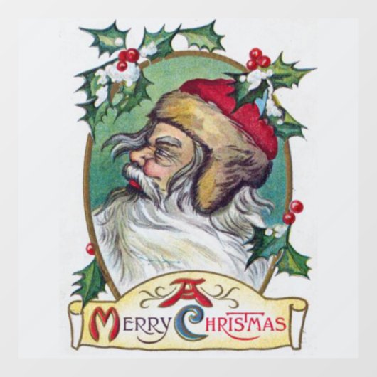 Klassieke Kabouter Kerstmis Raamsticker (Vel)