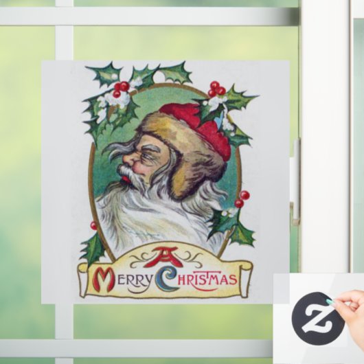 Klassieke Kabouter Kerstmis Raamsticker (Huis)