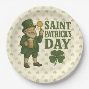Klassieke kabouter St. Patrick's Day Papieren Bordje