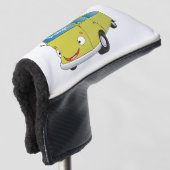 Klassieke kalkgroene van cartoon golfheadcover (3/4 voorkant)