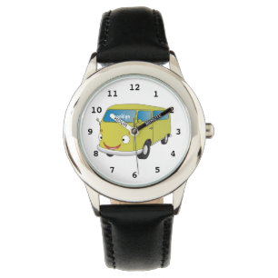 Klassieke kalkgroene van cartoon horloge