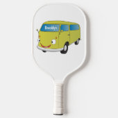 Klassieke kalkgroene van cartoon pickleball paddle (Achterkant)