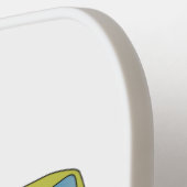 Klassieke kalkgroene van cartoon pickleball paddle (Links Detail)