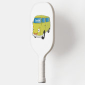 Klassieke kalkgroene van cartoon pickleball paddle (Links)