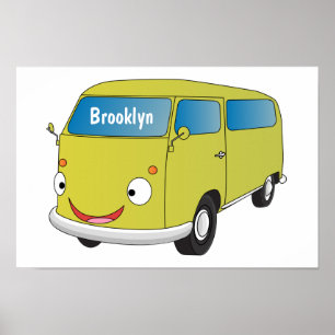 Klassieke kalkgroene van cartoon poster