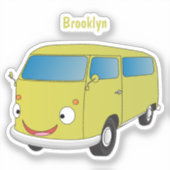 Klassieke kalkgroene van cartoon sticker (Voorkant)