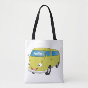 Klassieke kalkgroene van cartoon tote bag