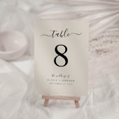 Klassieke kalligrafie Beige kleur bruiloft Kaart