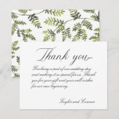 Klassieke kalligrafie bruiloft Hartelijk dank Bedankkaart (Voorkant / Achterkant)