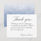 Klassieke kalligrafie bruiloft Hartelijk dank Bedankkaart (Voorkant / Achterkant)