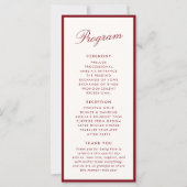 Klassieke kalligrafie Deep Red Old Money Programma (Voorkant)