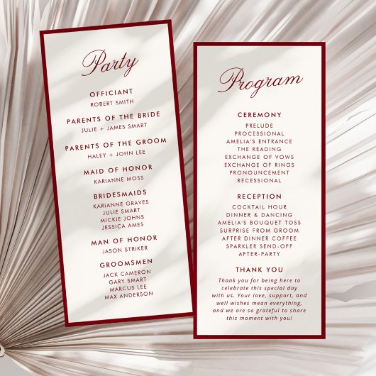 Klassieke kalligrafie Deep Red Old Money Programma