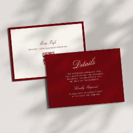 Klassieke kalligrafie Dieprode old money details Kaart