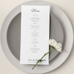 Klassieke kalligrafie eenvoudige zwart-wit bruilof menu<br><div class="desc">Eenvoudige elegante  romantische handschrift kalligrafie script minimalistische gepersonaliseerde bruiloft menu sjabloon.            Gemakkelijk te personaliseren met uw gegevens!</div>
