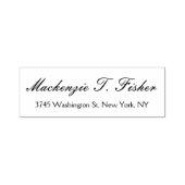 Klassieke Kalligrafie Elegant Gewoon Eenvoudig Wit Zelfinktende Stempel (Design)