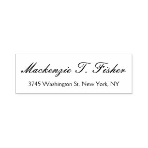 Klassieke Kalligrafie Elegant Gewoon Eenvoudig Wit Zelfinktende Stempel