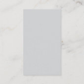 Klassieke kalligrafie Elegant Plain Simple Grey Informatiekaartje (Achterkant)