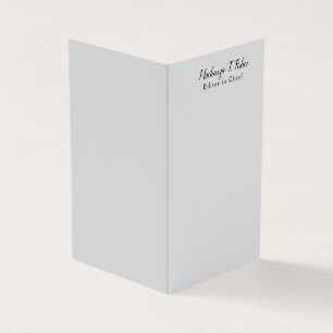 Klassieke kalligrafie Elegant Plain Simple Grey Kaart