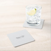 Klassieke kalligrafie Elegant Plain Simple Grey Kartonnen Onderzetters (Insitu)