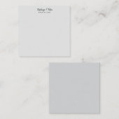 Klassieke kalligrafie Elegant Plain Simple Grey Notitiekaartje (Voorkant / Achterkant)