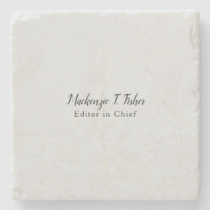 Klassieke kalligrafie Elegant Plain Simple Grey Stenen Onderzetter