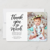 Klassieke kalligrafie Foto Baptisme Hartelijk dank