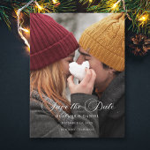 Klassieke kalligrafie Foto Bruiloft Save the Date