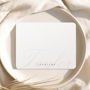 Klassieke kalligrafie gepersonaliseerde briefpapie notitiekaartje