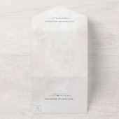 Klassieke kalligrafie Marble Classy Elegant Weddin All In One Uitnodiging (Buitenkant)