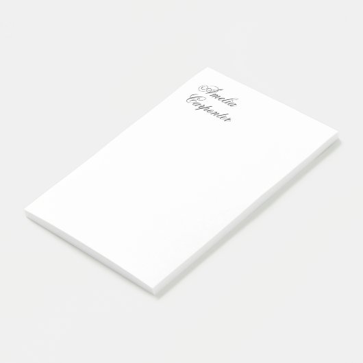 Klassieke Kalligrafie Minimalist Professional Post-it® Notes (Schuin)