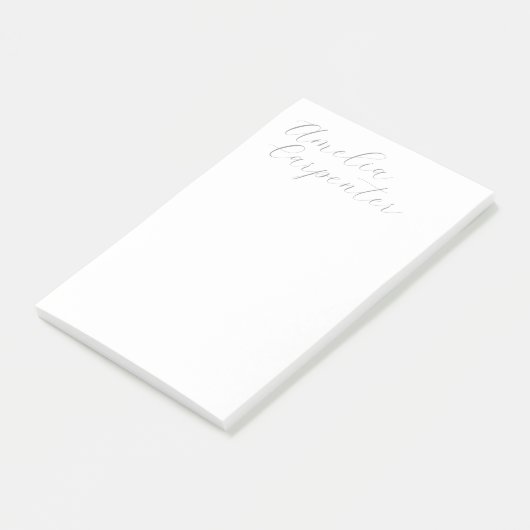 Klassieke Kalligrafie Minimalist Professional Post-it® Notes (Schuin)