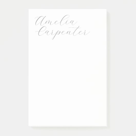 Klassieke Kalligrafie Minimalist Professional Post-it® Notes (Voorkant)