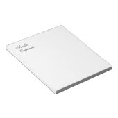 Klassieke kalligrafie Minimalistisch Professioneel Notitieblok (Schuin)