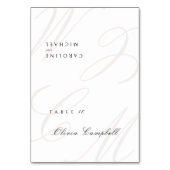 Klassieke kalligrafie Monogram Opvouwbare Plaats K Kaart (Voorkant)