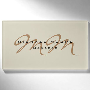 Klassieke kalligrafie Monogram Pastel Kleur Naambadge