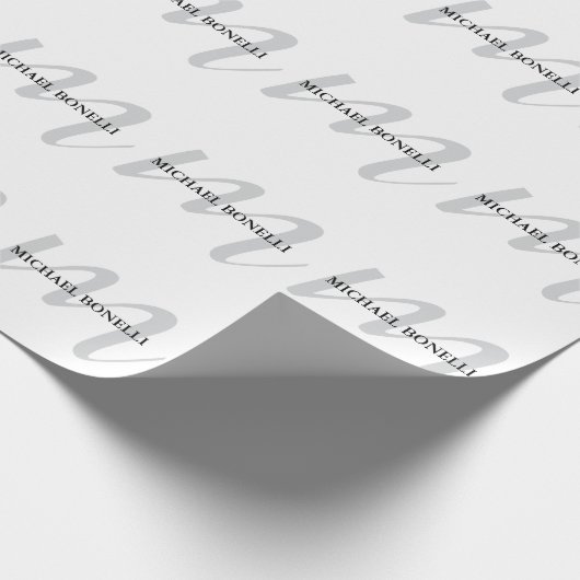 Klassieke kalligrafie monogram professioneel cadeaupapier (Hoek)