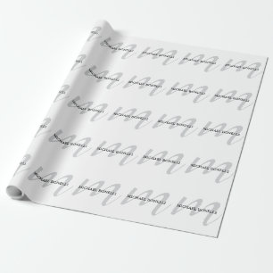Klassieke kalligrafie monogram professioneel cadeaupapier