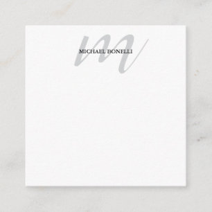 Klassieke kalligrafie monogram professioneel informatiekaartje